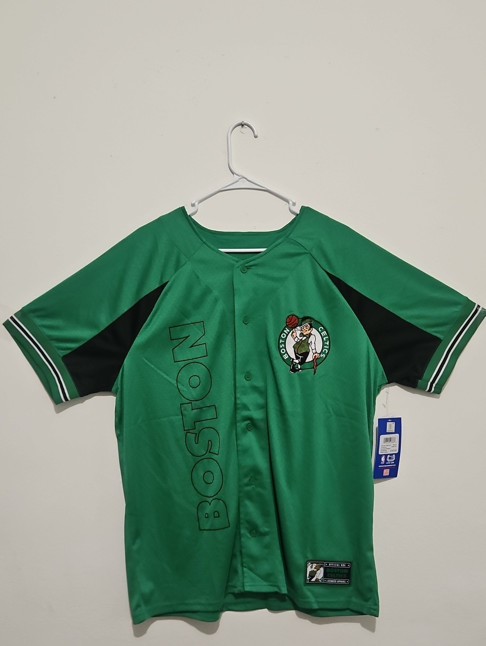 Ultra Game Boston Celtics NBA Jersey Green & Black Large NWT